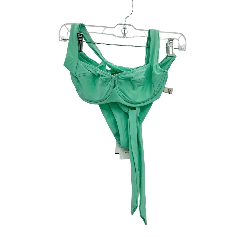 L*Space Camellia-Cabana Bikini Top & Bottom Set Bright Teal Blue S NWT - Picture 10 of 12